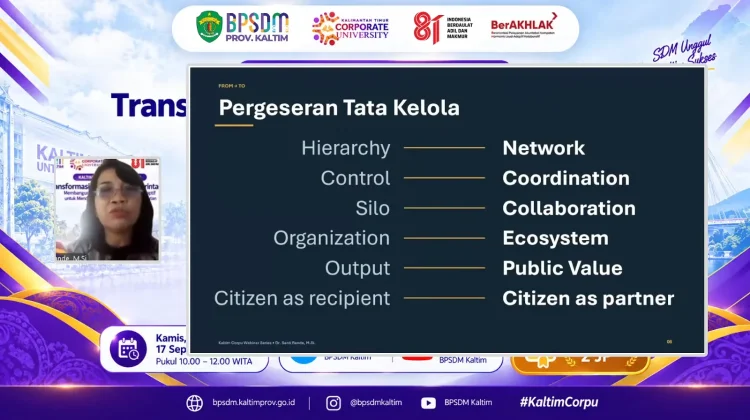 BPSDM Kaltim Kenalkan Pergeseran Tata Kelola Pemerintahan ke Model Kolaboratif