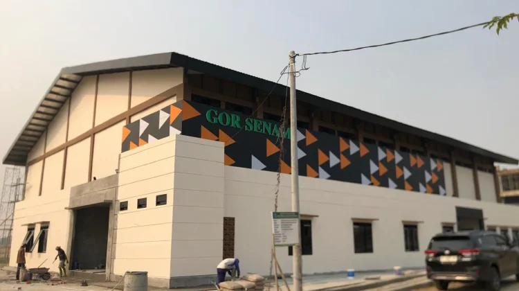 Pembangunan Venue GOR Senam di Paser Hampir Rampung