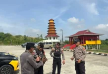 Polsek Sungai Kunjang Kawal Ibadah Imlek di Religi Center