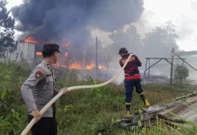 Kebakaran di Kecamatan Segah Hanguskan Pangkalan BBM dan Elpiji