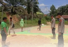 Polsek Muara Ancalong Tinjau Panen Jagung di Desa Long Pejeng