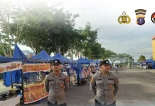 Polsek Tanah Grogot Lakukan Pengamanan Pasar Ramadan
