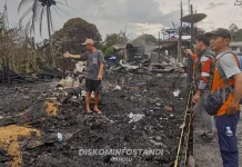 Enam Rumah dan Satu Bangunan Sekolah TK Terbakar di Tiong Bu’u
