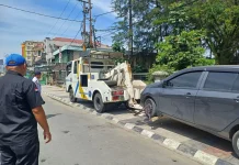 Dishub Samarinda Tertibkan Parkir Liar di Jalan Abul Hasan