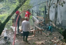 Diduga Korsleting Listrik, Klinik Beby Bunda Long Ikis Terbakar