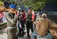 Patroli Gabungan Jaga Kamtibmas di Kawasan Tepian Berau