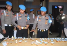 Sidak, Personel Polres Kutim Jalani Tes Urine