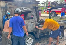 Diduga akibat Kebocoran Gas saat Pengelasan, Pickup Terbakar di Bengkel Babulu
