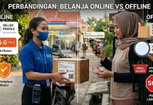 Perbandingan Belanja Online vs Offline