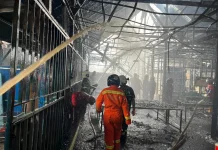 Warung Makan Bojonegoro di Samarinda Terbakar Diduga Akibat Gas Bocor