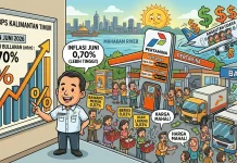 Inflasi Kaltim pada Juni 2026 Naik, Kenaikan BBM dan Tiket Pesawat Jadi Pemicu