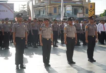 Sebanyak 30 Personel Polres Paser Menerima Pangkat Baru