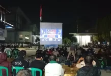 Ratusan Warga Samarinda Padati Halaman RRI, Antusias Nobar Semifinal Piala Dunia