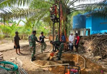 Kekurangan Air Bersih di Muara Samu, Kodim 0904/Paser Buatkan Sumur Bor Kedua