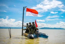Patroli Marinir Perkuat Pengamanan Perbatasan Indonesia Malaysia di Sebatik