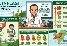 Inflasi Kaltim Juli 2026 Naik, Transportasi Jadi Penyumbang Terbesar