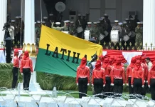 Persiapan pelaksanaan Upacara Peringatan HUT ke-81 RI.