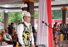Upacara Penurunan Bendera HUT ke-81 RI di Mahakam Ulu Berlangsung Khidmat