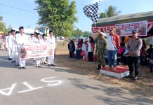 Gelorakan Kemerdekaan, Kecamatan Biatan Sukses Gelar Pawai Budaya Nusantara