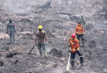 Suhu Capai 39 Derajat, Karhutla Muara Muntai Masih Terus Ditangani