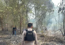 Polresta Samarinda Respons Cepat Kebakaran Lahan di Tanah Merah
