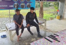 Sambang Warga di Balikpapan Utara, Brimob Kaltim Larang Bakar Sampah