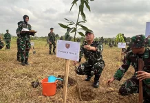 Kodam VI/Mlw di HUT TNI Menebar Energi Kebaikan Menanam 277 Ribu Pohon
