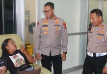 Satlantas Polres PPU Tebar Kepedulian lewat Donor Darah