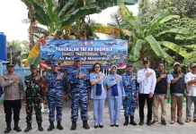 HUT ke-81 TNI: Lanud Dhomber Resmikan Fasilitas Air Bersih untuk Warga Pantai Seraya