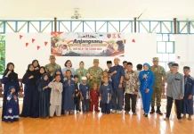 Senyum Hangat Anak-Anak Panti Asuhan Al Mu’min Sambut Kedatangan TNI