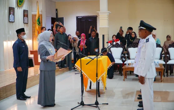 Empat Kepala Kampung PAW Dilantik, Bupati Dorong Penguatan Ekonomi & Potensi Desa