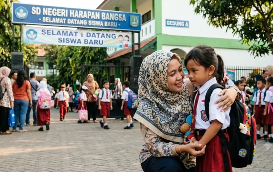 Peran Penting Orang Tua Redam Kecemasan Anak saat Masuk Sekolah Baru