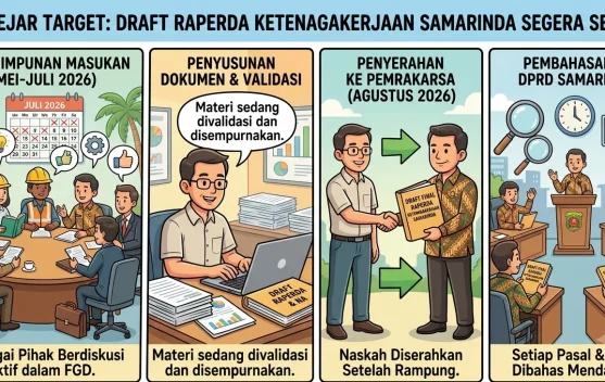 Draft Raperda Ketenagakerjaan Samarinda Ditargetkan Rampung Awal Agustus