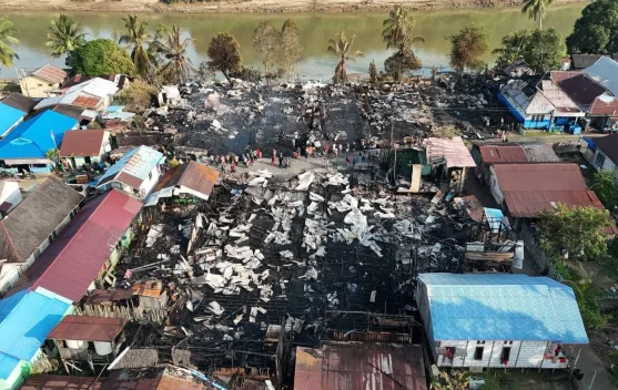 14 Rumah Terbakar di Muara Bengkal Ulu, 46 Jiwa Terdampak