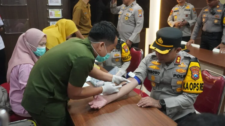 Personel Polres Bangkalan Jalani Tes Kesehatan Lebaran
