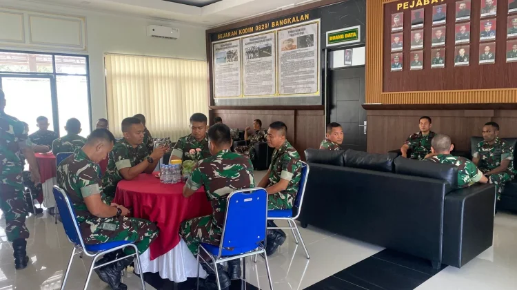 Kehangatan Silaturahmi Idulfitri Yonif TP 837/KT dan Kodim Bangkalan