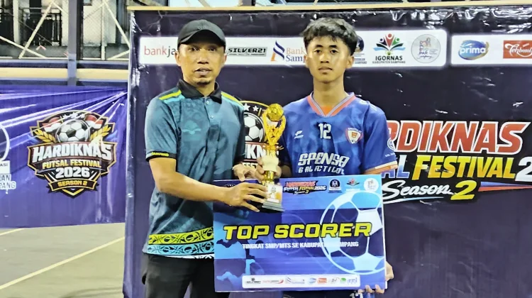 Pemain Futsal SMPN 1 Sampang Raih Top Skor Futsal Festival 2026