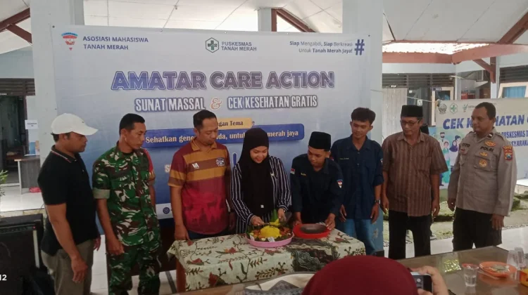 Dukungan Koramil Tanah Merah di Sunatan Massal Gratis