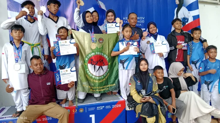 Kontingen Taekwondo Kodim 0829/Bangkalan Borong 22 Medali