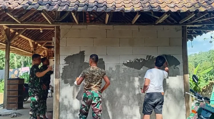 Progres TMMD 128 Bangkalan Renovasi Rutilahu Pak Anis Capai 72 Persen