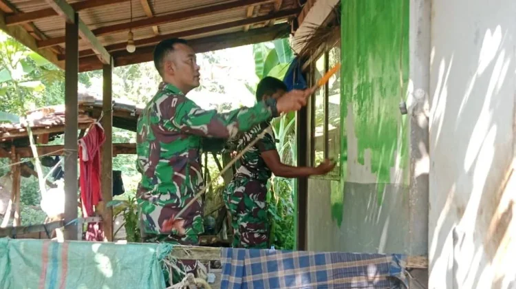 Sentuhan Satgas TMMD, Rumah Pak Mat Nipah Kini Lebih Cerah