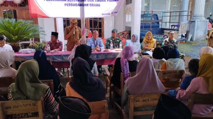 TMMD 128 Bangkalan Sosialisasi Pencegahan Kekerasan dan TPPO di Galis Dajah