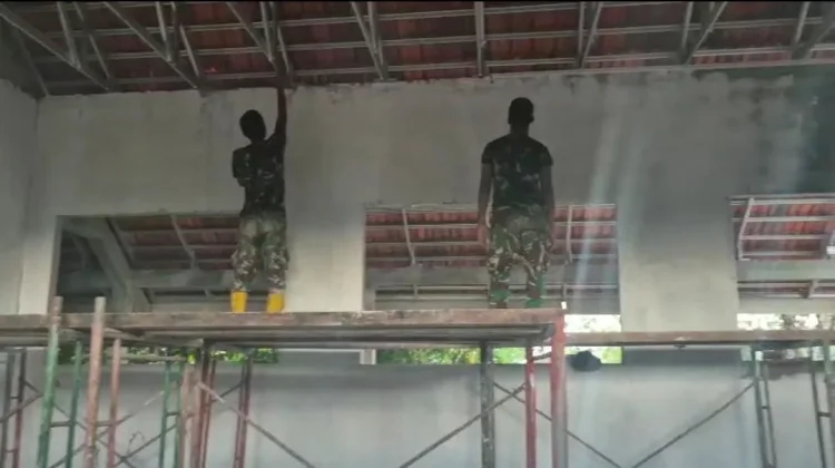 Satgas TMMD Bangkalan Kebut Renovasi SD Durin Barat