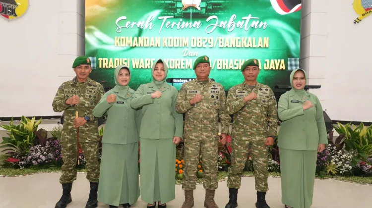 Estafet Kepemimpinan Kodim 0829/Bangkalan Resmi Berganti