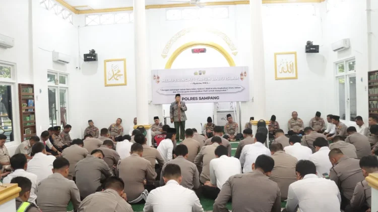 Sambut Tahun Baru Islam, Polres Sampang Gelar Binrohtal