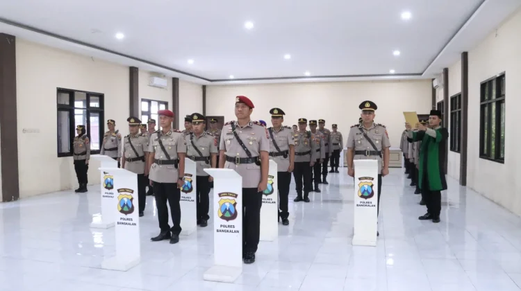 Polres Bangkalan Gelar Sertijab Tiga Pejabat Utama