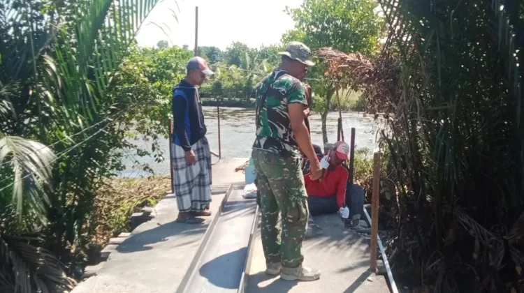 Pembangunan Jembatan Bengtemoran Blega Dimulai dengan Pembongkaran