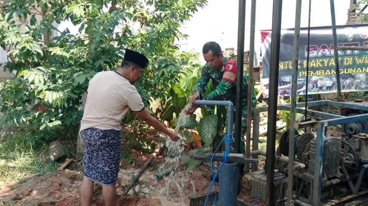 Sumur Bor di Pesantren Tlomar Rampung lewat Karya Bhakti TNI AD