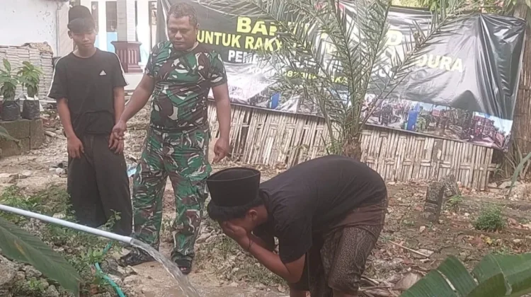 Program Unggulan TNI AD Bangun Dua Sumur Bor di Bangkalan