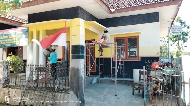 TMMD 129 Sampang Rehabilitasi Pustu, Warga Semakin Antusias